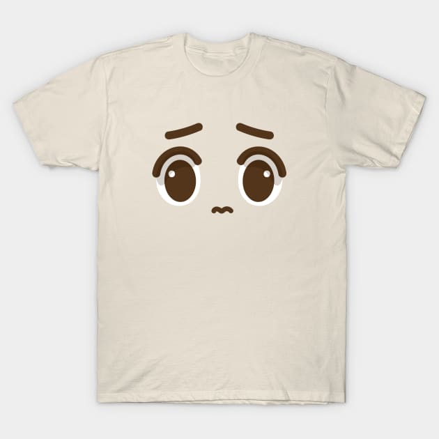 Worried Cute Face T-Shirt by Tariq-T-art